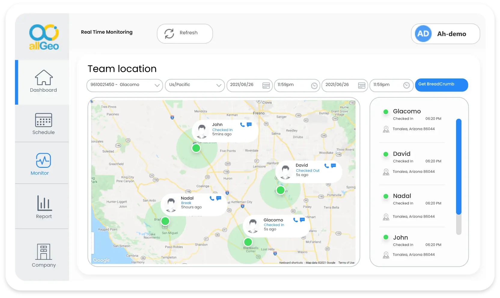 Team Location Sharing