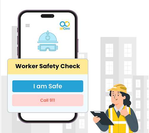 Workforce safety monitoring platform with lone worker check-ins and emergency alerts